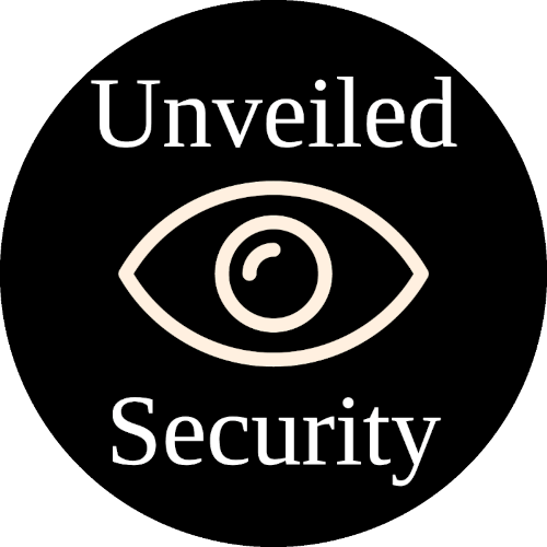 Unveiled Security round logo (black)